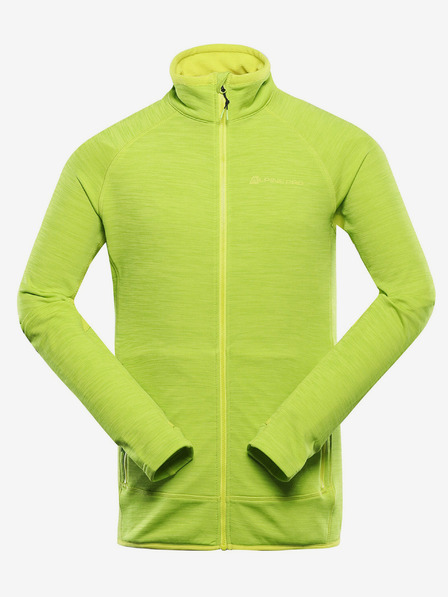 ALPINE PRO Zelená pánská rychleschnoucí mikina s cool-dry Alpine Pro ONNEC
