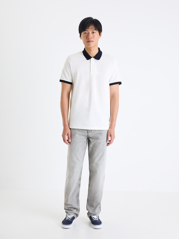 Celio Šedé pánské loose fit džíny Celio C75 Foloose