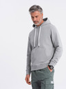 Ombre Clothing Šedá pánská mikina s klokankou a kapucí Ombre Clothing