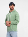 Ombre Clothing Zelená pánská mikina s klokankou a kapucí Ombre Clothing