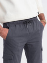 Ombre Clothing Šedé pánské cargo jogger kalhoty Ombre Clothing