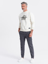 Ombre Clothing Šedé pánské cargo jogger kalhoty Ombre Clothing