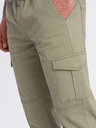 Ombre Clothing Khaki pánské cargo jogger kalhoty Ombre Clothing