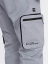 Ombre Clothing Světle šedé pánské cargo jogger kalhoty Ombre Clothing