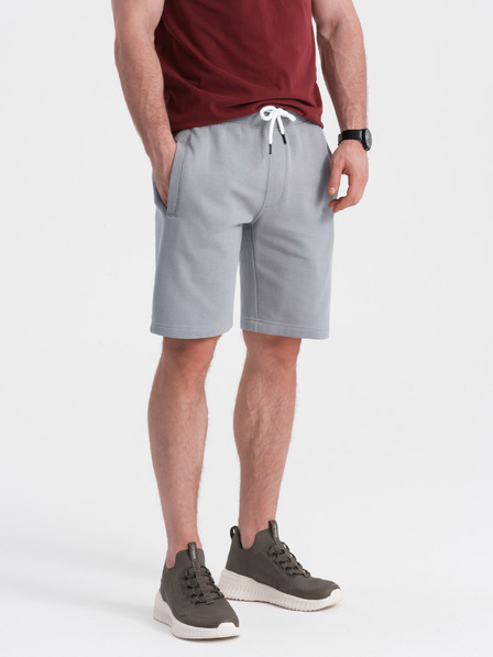 Ombre Clothing Šedé pánské teplákové kraťasy Ombre Clothing