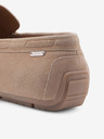 Ombre Clothing Béžové pánské kožené mokasíny s podrážkou typu driver Ombre Clothing