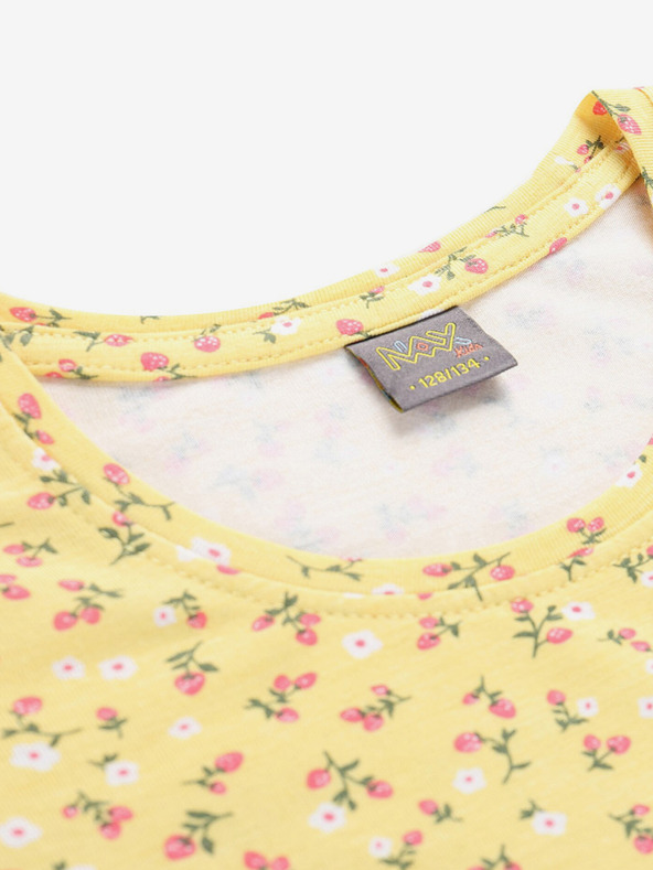 NAX Žluté holčičí šaty NAX Lefo