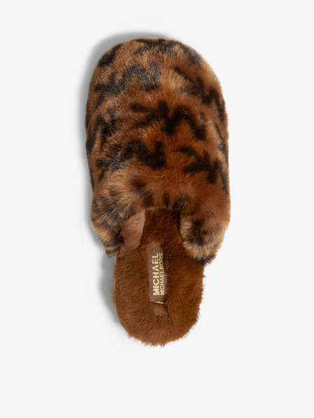 Michael Kors Hnědé dámské vzorované bačkory  Michael Kors Janis