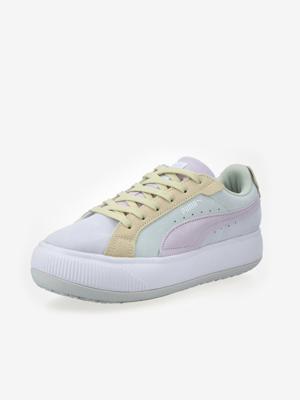 Puma Žluto-šedé dámské tenisky se semišovými detaily Puma Suede Mayu