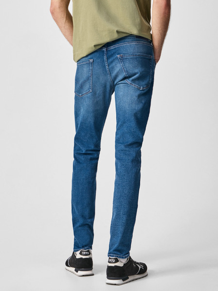 Pepe Jeans Modré pánské straight fit džíny Pepe Jeans Finsbury