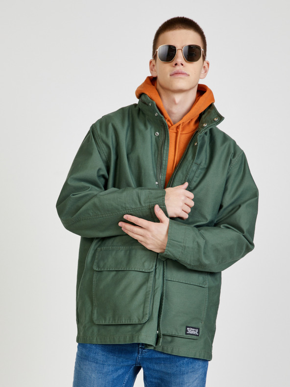 Levi's® Zelená pánská zimní bunda se skrytou kapucí Levi's® Fulton