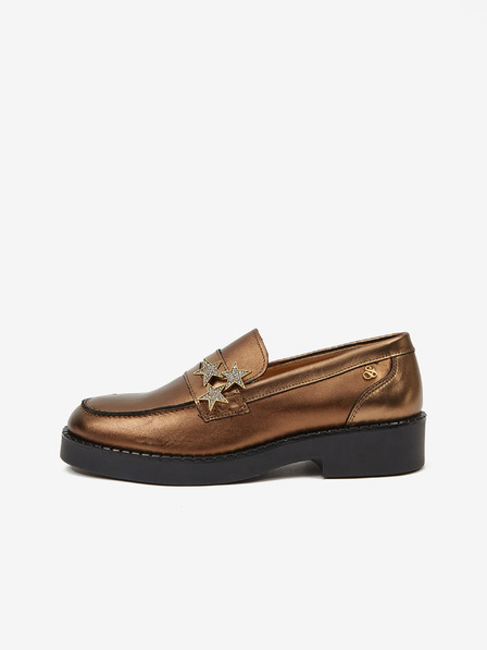Scotch & Soda Dámské kožené mokasíny ve zlaté barvě Scotch & Soda Emma