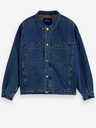 Scotch & Soda Modrá pánská džínová bunda s kožíškem Scotch & Soda
