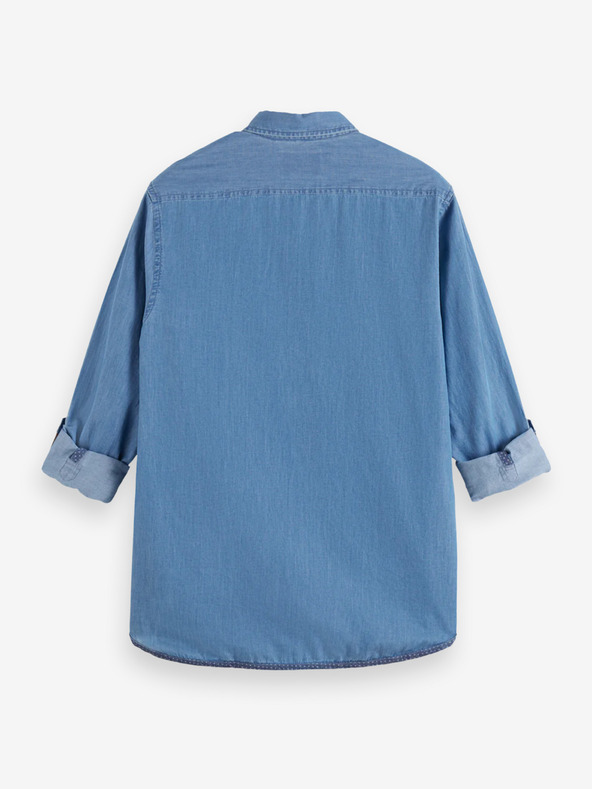 Scotch & Soda Modrá džínová pánská košile Scotch & Soda