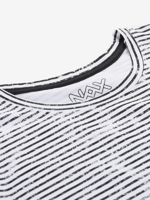 NAX Černé pánské vzorované tričko NAX Ovex