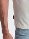 Ombre Clothing Krémové pánské tričko s kapsičkou Ombre Clothing
