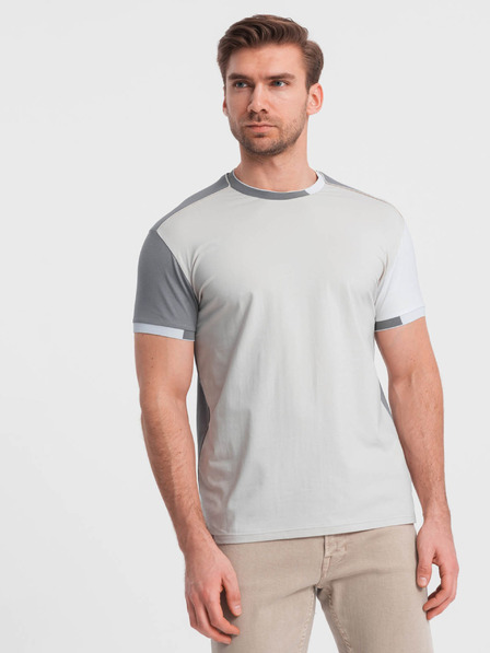 Ombre Clothing Šedé pánské tričko Ombre Clothing