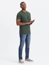 Ombre Clothing Zelené pánské tričko s kapsičkou Ombre Clothing