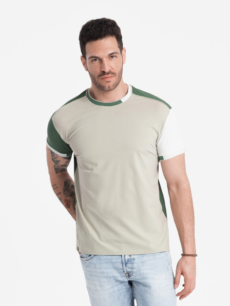 Ombre Clothing Světle zelené pánské tričko Ombre Clothing