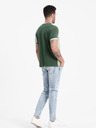 Ombre Clothing Světle zelené pánské tričko Ombre Clothing
