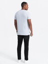 Ombre Clothing Světle modré pánské tričko s kapsičkou Ombre Clothing