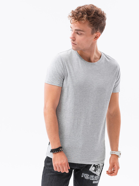 Ombre Clothing Sada tří triček v šedé barvě Ombre Clothing