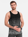 Ombre Clothing Černé pánské tílko s potiskem Ombre Clothing