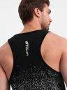 Ombre Clothing Černé pánské tílko s potiskem Ombre Clothing