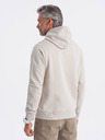 Ombre Clothing Béžová pánská mikina s klokankou a kapucí Ombre Clothing