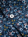 Ombre Clothing Modrá pánská vzorovaná slim fit košile Ombre Clothing