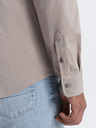 Ombre Clothing Šedá pánská žerzejová košile Ombre Clothing
