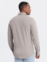 Ombre Clothing Šedá pánská žerzejová košile Ombre Clothing