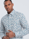 Ombre Clothing Šedá pánská vzorovaná košile Ombre Clothing