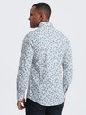 Ombre Clothing Šedá pánská vzorovaná košile Ombre Clothing