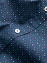 Ombre Clothing Modrá pánská vzorovaná slim fit košile Ombre Clothing