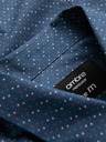 Ombre Clothing Modrá pánská vzorovaná slim fit košile Ombre Clothing