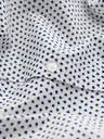 Ombre Clothing Bílá pánská vzorovaná slim fit košile Ombre Clothing