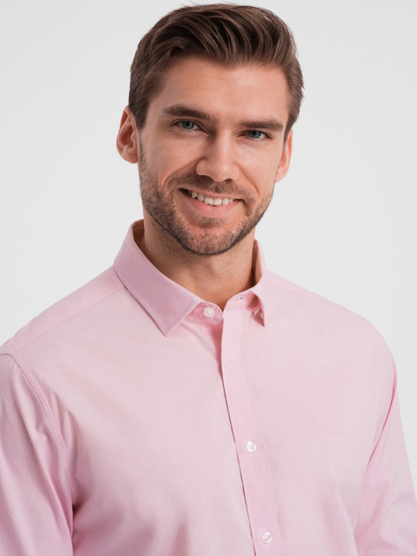Ombre Clothing Růžová pánská košile Ombre Clothing