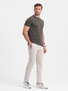 Ombre Clothing Béžové pánské tepláky Ombre Clothing