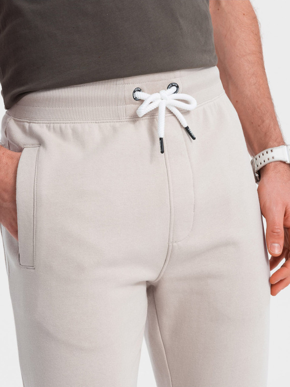 Ombre Clothing Béžové pánské tepláky Ombre Clothing