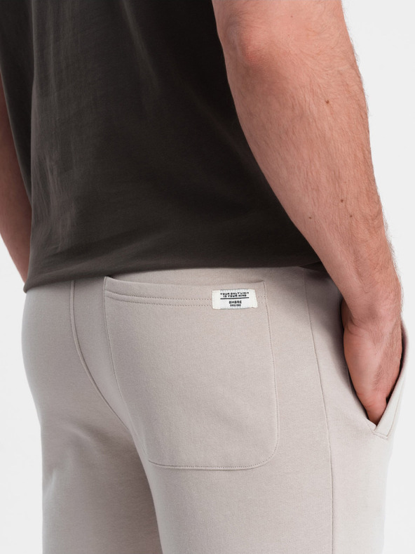 Ombre Clothing Béžové pánské tepláky Ombre Clothing