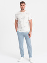 Ombre Clothing Světle modré pánské tepláky Ombre Clothing