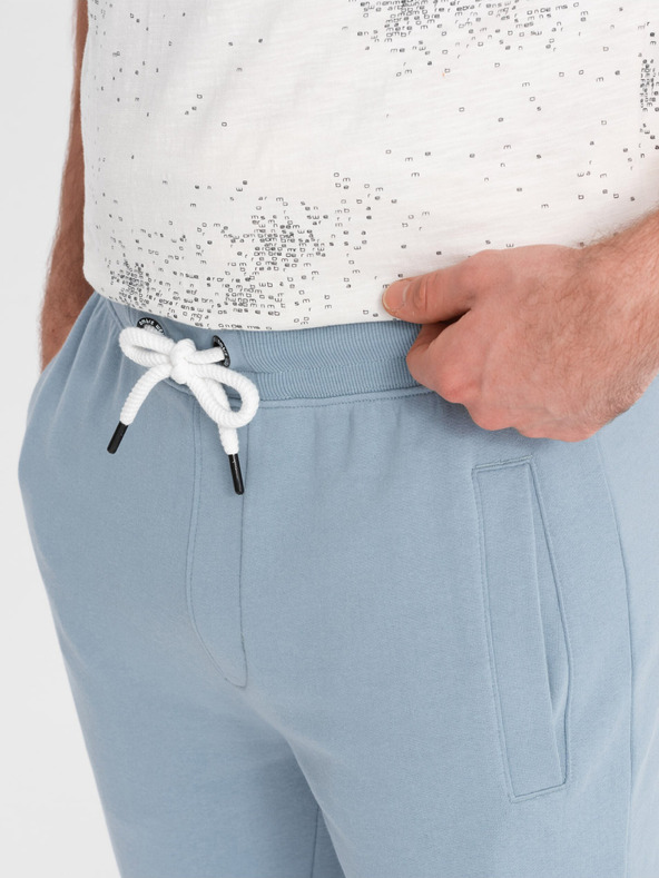 Ombre Clothing Světle modré pánské tepláky Ombre Clothing