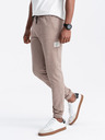 Ombre Clothing Světle hnědé pánské tepláky Ombre Clothing