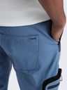 Ombre Clothing Modré pánské cargo jogger kalhoty Ombre Clothing