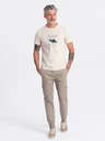Ombre Clothing Béžové pánské cargo jogger kalhoty Ombre Clothing