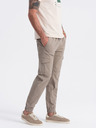 Ombre Clothing Béžové pánské cargo jogger kalhoty Ombre Clothing