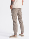 Ombre Clothing Béžové pánské cargo jogger kalhoty Ombre Clothing