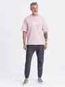 Ombre Clothing Tmavě šedé pánské cargo jogger kalhoty Ombre Clothing