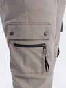 Ombre Clothing Béžové pánské cargo jogger kalhoty Ombre Clothing